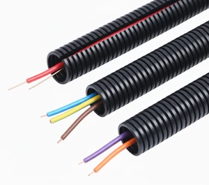 Solar Power Black Color Heavy Duty PP Flexible UV Resistance Electrical Cable Corrugated Conduit Pipe