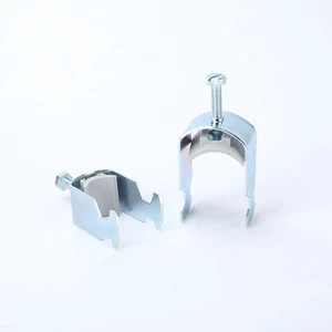 Zinc Plated Metal U Shape Strut Clamp Mechanical Pipe Conduit Hanger Cushion Cable Saddle Clamp