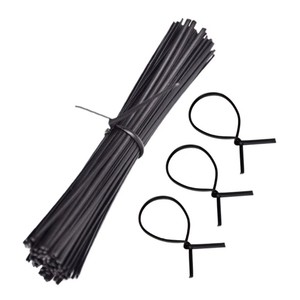 Factory Direct Twists Ties Cable Ties 15cm Cable Organizer Plastic Coated Iron Wire Ties (Black) Cable Twists Ties