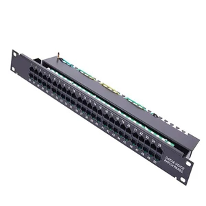 1U 50 Port Cat3 RJ11 Patch Panel IDC Telephone Voice Patch Panel for 19 Inch Server Rack Cabinet