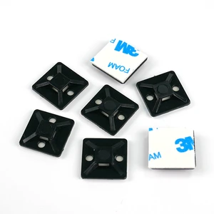 Nylon Cable Tie Mounts TM40 40x40 Self Adhesive Cable Tie Mounting Base