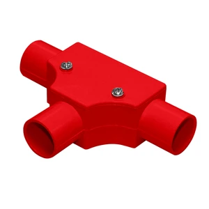 PVC INSPECTION TEES COVER Red Color Combustion-Proof Flame Retardant AC BF-TR ISO9001 Certified Electric Wiring Home Decoration