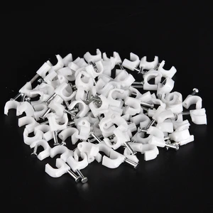 Hot Sales High Quality 4mm-40mm Different Colors 100pcs Pack Electric Pvc Plastic Circle Cable Clip