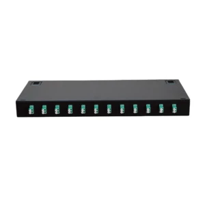 For 19 Inch LC OM3 12 Port Fiber Optic Patch Panel Rack Mount