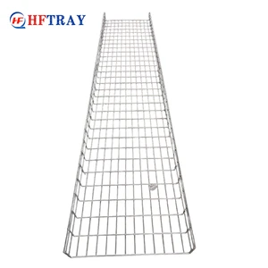 Galvanized Carbon Steel Wire Mesh Cable Tray Corrosion Resistance 100mm Side Rail Custom for Construction Cable Laying