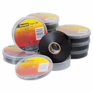 0.22mm 3M Insulating Tape Super 88 ,PVC Backing , Black Color ,19mmX20M Per Roll