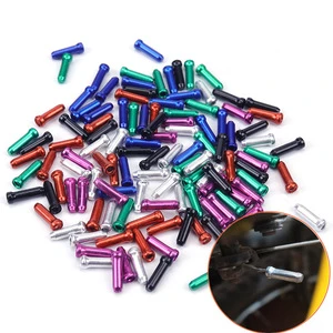 100PCS Bicycle Cable End Caps Bike Wire End Caps Brake Derailleur Shifter Cable Tips Crimps Tail Cap Bike Accessories