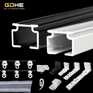 Heavy-duty S Fold Curtain Rail Aluminum Ripple Wave Curtain Track With Curtain Holder Bracket Hot-sale In Australia