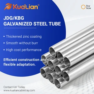 KUALIAN Factory Supply Pre Galvanized Steel Conduit Custom Length EMT Pipe For Indoor Cabling Works