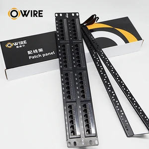 RJ45 24 Port Networking Patch Panel with Copper Conductor PVC Jacket CE/ROHS Certified FR-4 PCB Long Working Life