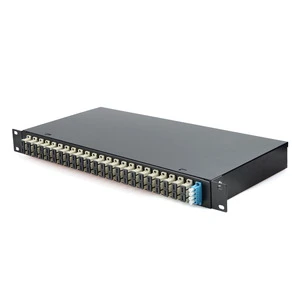 1U 48 Port Fiber Optic Patch Panel SC Duplex LC Rack Mount Optical Distribution ODF Optical Fiber Patch Panel