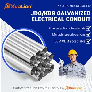 KUALIAN Hot Dip Galvanized Conduit Anti-Rust Metal Electrical Pipe For Building Wiring Engineering