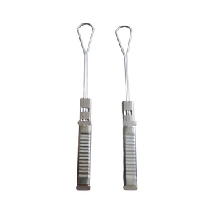 Factory Customized Flat Optical Fiber Stainless Steel Wire Rope Clips Drop Cable Tension Clamp
