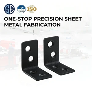 Black Powder Coated L Bracket Corner Brace Metal Shelf Bracket Thickened Right Angle Corner Brace Structural Sheet Metal Parts