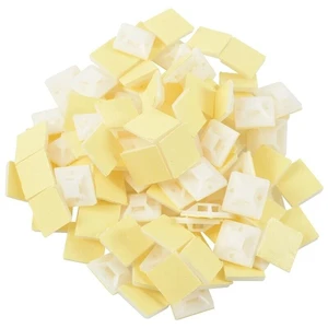 White Self Adhesive Cable Tie Mount Base Holder 20/ 25/ 30/ 40mm