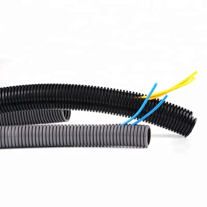 JAR PP PA Nylon Flame Retardant UV Resistant Flexible Electrical Cable Conduit Corrugated Split Wire Loom Pipe