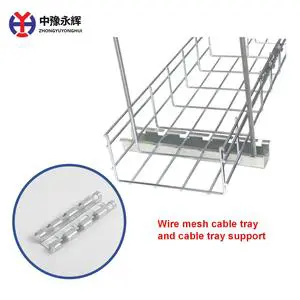 High Load Galvanized Steel Welded Wire Mesh Cable Tray Cable Management Tray on the Bridge