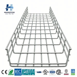 Supplier hot sell 5G fiber 150mm 200mm wire mesh cable tray hanging 316 304 HDG electrical Wire mesh cable tray