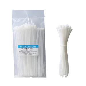 CE Certified Self-Locking Nylon Cable Ties High Quality Zip Tie Electrical Use Black White 100mm-350mm Length 9mm/12mm Width