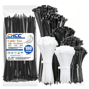 100pcs/bag Cable Zip Ties Heavy Duty Premium Plastic Wire Cable Tie Raw Materialcable Tie