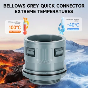 Wholesale Gray Quick Plug Corrugated Conduit Connector For Automotive & Industrial Use