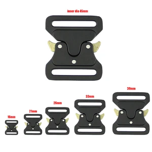 33mm Metal Quick Release Clips With Engraved Logo Tactical Buckles 1.25inch Metal Clip For Dog Collars