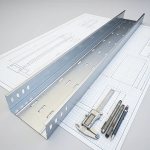 CE Certified Hot Dip Galvanized Perforated Cable Tray Steel Bridge Trunking For Industrial Wiring Management