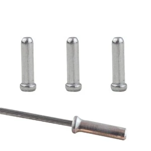 Aluminum Alloy Customizable Derailleur Cable End Cap for Mountain Bike Brake Shifter Line 4mm Silver Finish