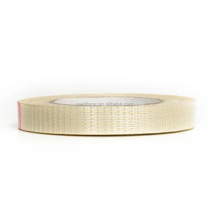 Filament Strapping Tape Heavy Duty White Reinforced Fiberglass Hot Melt Adhesive Tape For Wall Crack Repair