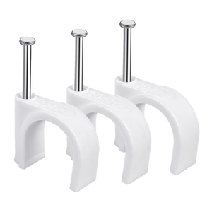 High Quality Durable PE 8mm C Shape Adjustable Round Cable Clips for Cable Fixation and Management