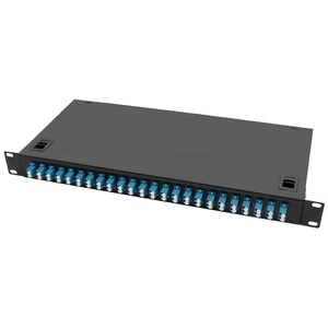24 port 48 core Patch Panel 19'' 1u fiber optic patch panel rack mounted fiber optic equipment
