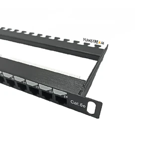 ABS Network Cabling System Utp Rj45 Rack Mount Patch Panel 19Inch 0.5U 24 Port Cat6 Cat.5e Patch Panel