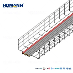 Hdmann ISO Certified 100x300mm Stainless Steel 304 Wire Mesh Cable Tray for Modern Laboratory Cable Management