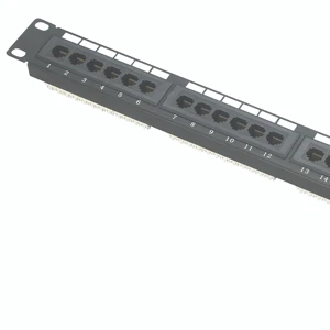 Cat6 UTP Unshielded 24 Port 1U 19 Inch Rack Mount Preloaded RJ45 Patch Panel (Plastic & Steel)