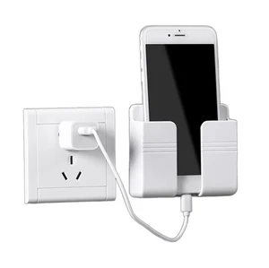 Universal Multifunction Home Mobile Wall Mount Stand Phone Charging Holder Bracket Storage Mobile Phone Holders