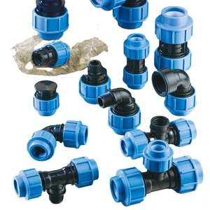 IRRIPLAST OEM ISO17885 BSP PN16 16BAR Poly Pipe Fittings Tee Plastic Pipe Fitting Water HDPE PP COMPRESSION FITTINGS