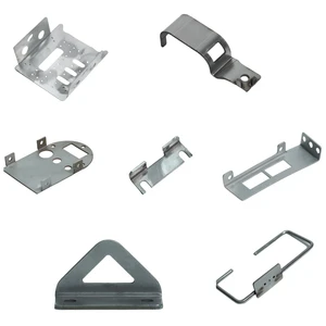 Custom Black Powder Coating Wall Mounting Bracket Aluminum Steel Copper Iron Sheet Metal Fabrication With Stamping