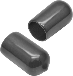 Round Rubber End Caps Vinyl Flexible Screw Thread Protectors Rubber Sleeve Pipe Black Bolt End Caps for Metal Tubing Rod Bolt