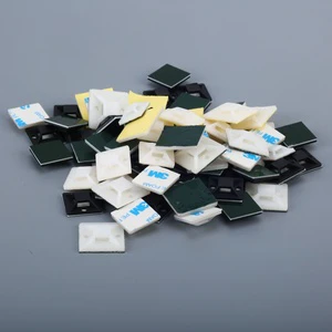 Low MOQ Supported Self-adhesive Tie Mounts Small Batch Self Adhesive Cable Tie Mount