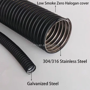 CE RHOS LSZH Certified Low Smoke Halogen Free Hot Dipped GI 304SS 316 Stainless Steel Metallic Flexible Electrical Cable Conduit