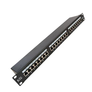 19 Inch 1U Keystone Jack Patch Panel Manufacturers 24 Port 3m Patch Panel with Cable Manager