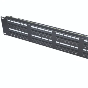 Cat6 UTP Unshielded 48 Port 2U 19 Inch Wall & Rack Mount 110 Krone Dual IDC Gigabit RJ45 Networking Patch Panel