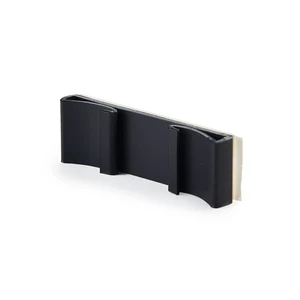 Essentra Adhesive Cable Clips Flat Cable Grip Black UL94 V0 PVC DFCC Dual Flat Cable Clamp With Adhesive Base
