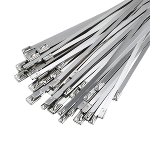 High Temperature Resistant Cable Ties SS304 Self-Locking Stainless Steel 3.6*200mm Raw Material Metal Zip Ties