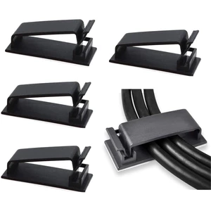 3M Self Adhesive Cable Management Clips, Cable Organizers Wire Clips Cord Holder for TV PC Ethernet Cable Under Desk Home Office