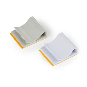 Essentra Adhesive Mount Flat Cable Clamp Wire Clip Cable Organiser CFCC Flat Cable Clamp On Adhesive Base