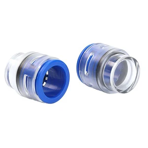 ANMASPC FPF14/16MM Plastic Clear Microduct End Caps Connector for Air Blowing Optical Fiber Cable End Stop Coupler