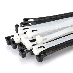 New Release Adjustable Zip Ties 200mm Flexible Nylon66 Anti-Acid Heat Resistant Reusable Industrial Use Cable Ties