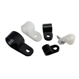 Plastic R Type Cable Clips,Nylon Cable Clamp for Cable Wire Organizer