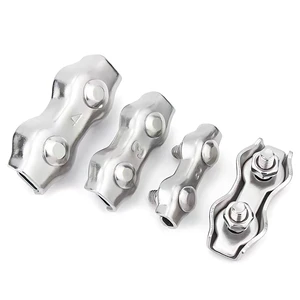 Double Bolts 3mm M2 to M10 Iron Rigging Stainless Steel 304 Duplex Wire Rope Clips Cable Clamp Double